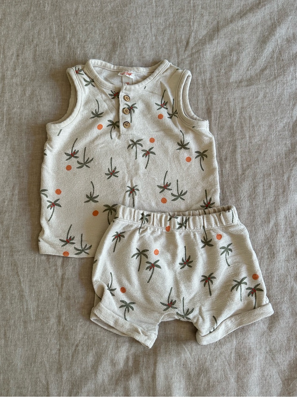Cat & Jack Palm Tree Tank & Shorts Matching Set 18M